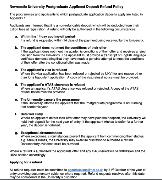英国预科退学会退学费吗可以退吗,英国大学退费最新政策分享(图16)
