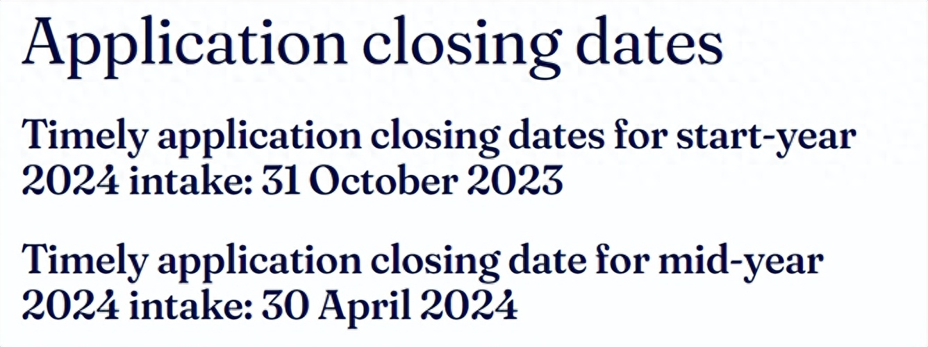 澳洲留学最晚申请时间是多久几月什么时候,澳洲八大24fall申请截止时间汇总(图2)