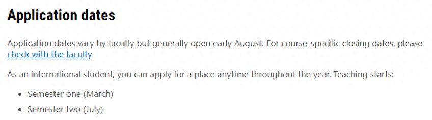 澳洲留学最晚申请时间是多久几月什么时候,澳洲八大24fall申请截止时间汇总(图5)