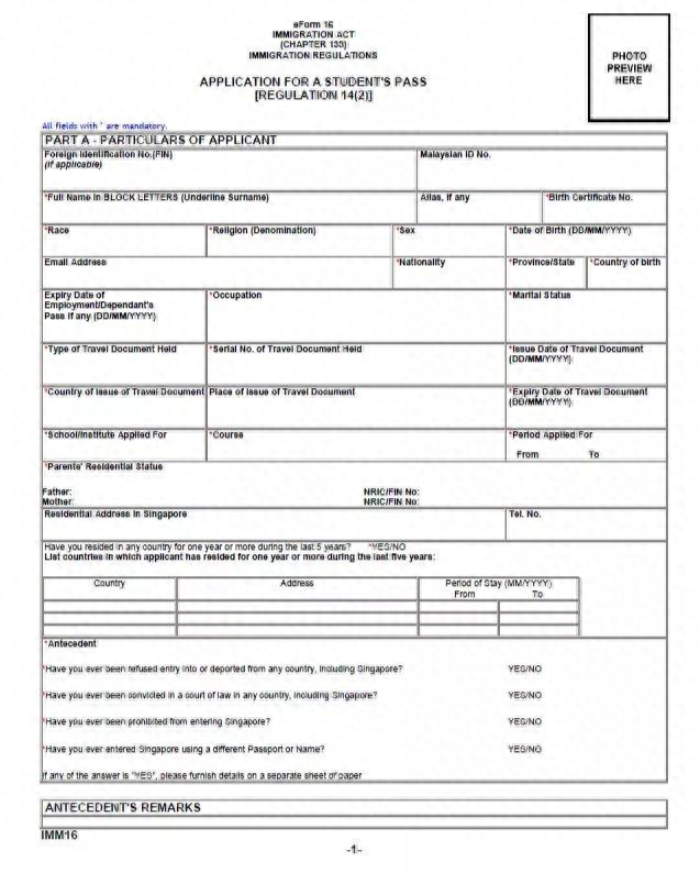 新加坡留学如何办理签证,办理新加坡留学签证的材料清单及具体步骤(图8)