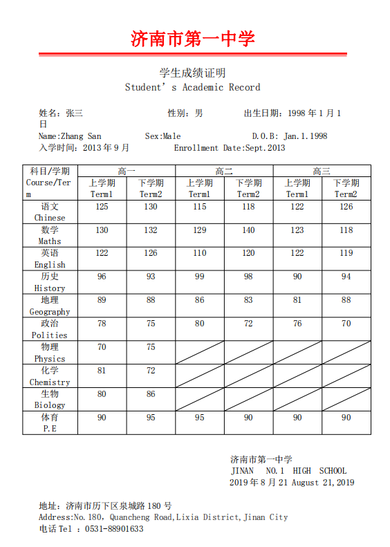 日本留学高中成绩单怎么开,日本留学高中成绩证明开具方法分享(图4)