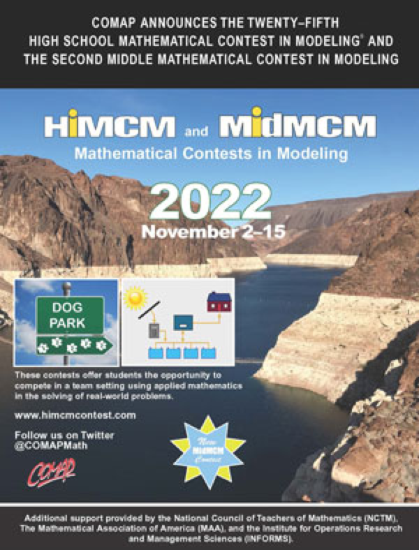 2022 HiMCM美国高中数学建模竞赛,学霸队友组队进行中! 2022 HiMCM美国高中数学建模竞赛,学霸队友组队进行中!