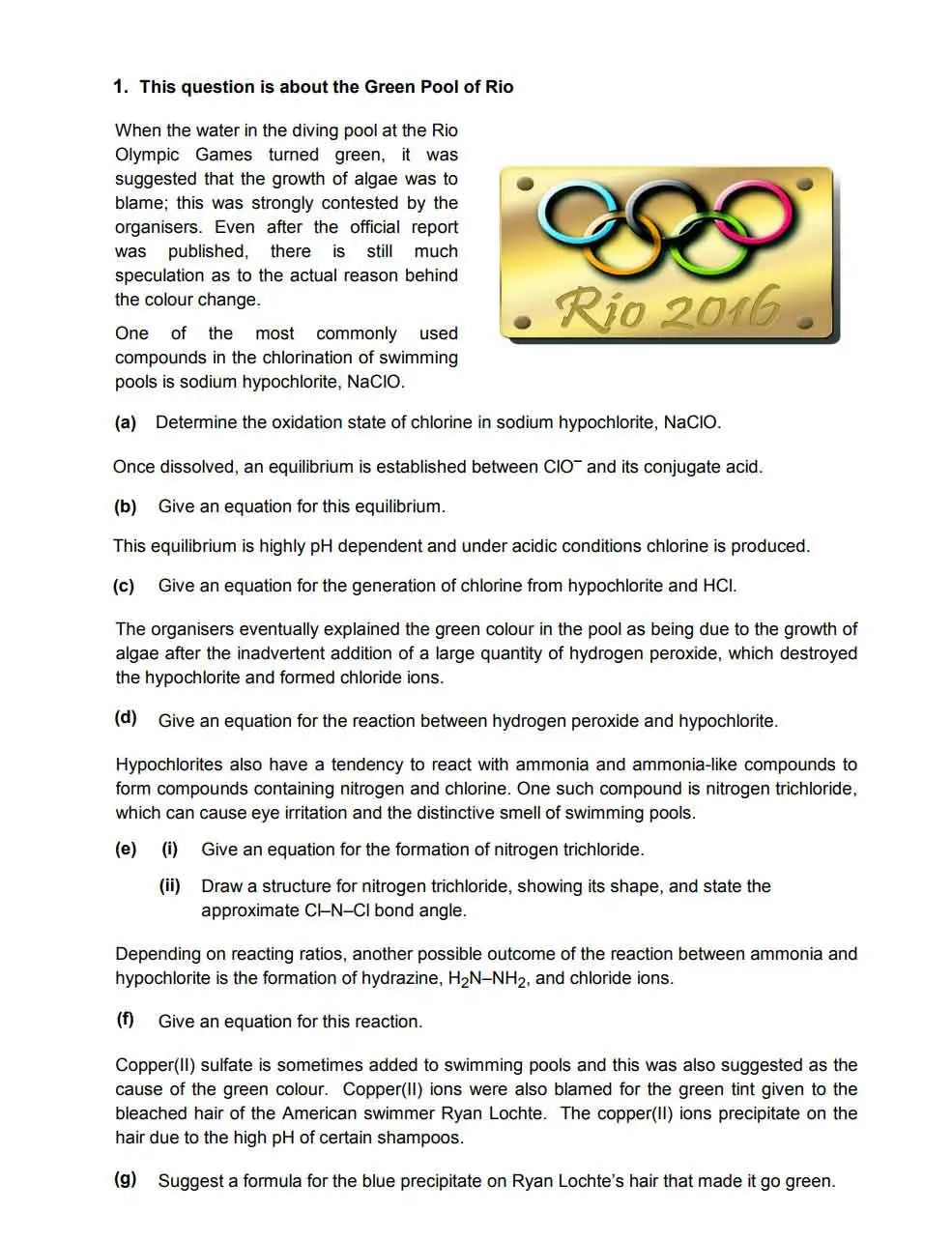 UKChO化学奥赛比赛时间公布!牛津剑桥官方推荐 UKChO化学奥赛比赛时间公布!牛津剑桥官方推荐