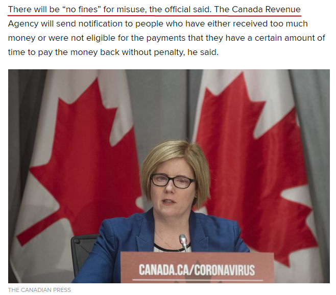 快讯！疯，加拿大决定再向民众发新钱！冒领福利不罚款不坐牢！全民欢呼~