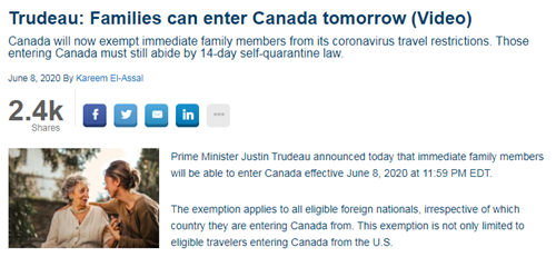 1591683112493221.png 明天起加拿大放宽入境限制,允许PR及公民的直系亲属入境