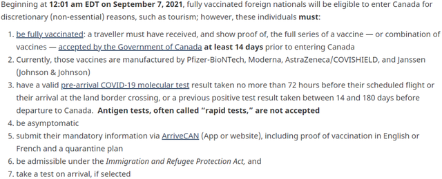 加拿大9月7日重开国门！向全球符合条件的开放入境